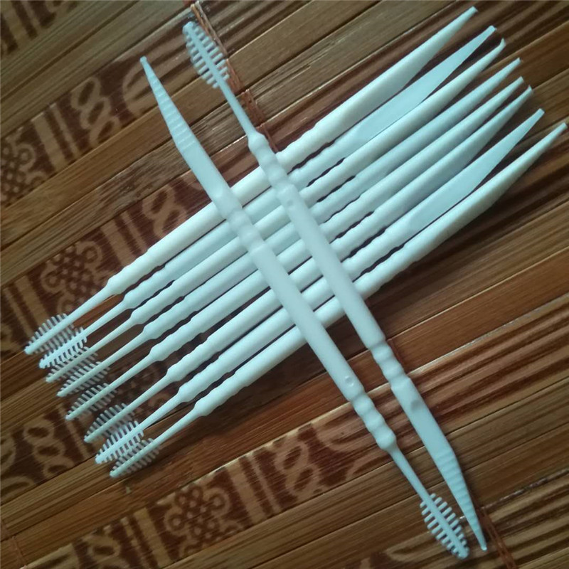 Bamboo Toothbrush - 300 قطعة/الحقيبة مزدوجة نهاية الأسنان عصا