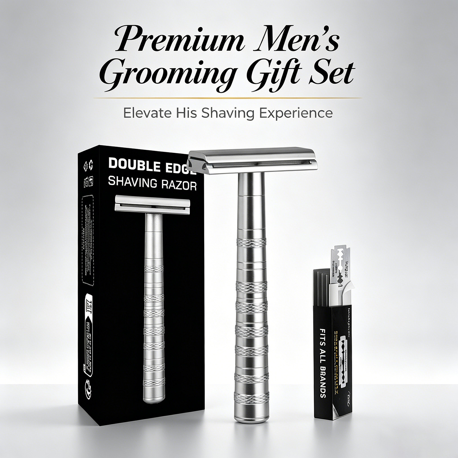 Safety Razor Handle - ماكينة حلاقة آمنة بحافة مزدوجة مع