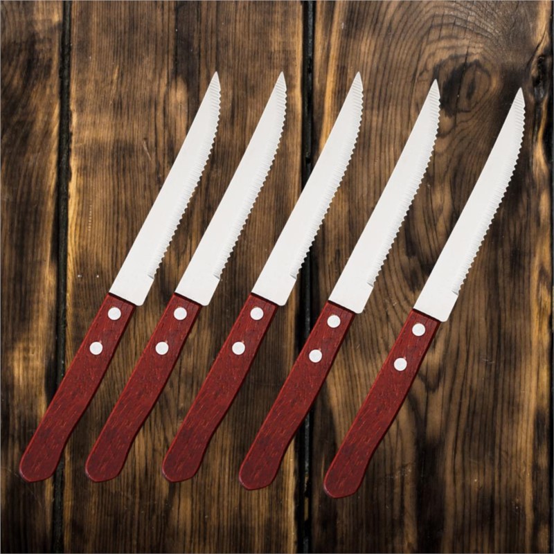 Bamboo Cutlery - 1-20 قطعة الفولاذ المقاوم للصدأ سكين