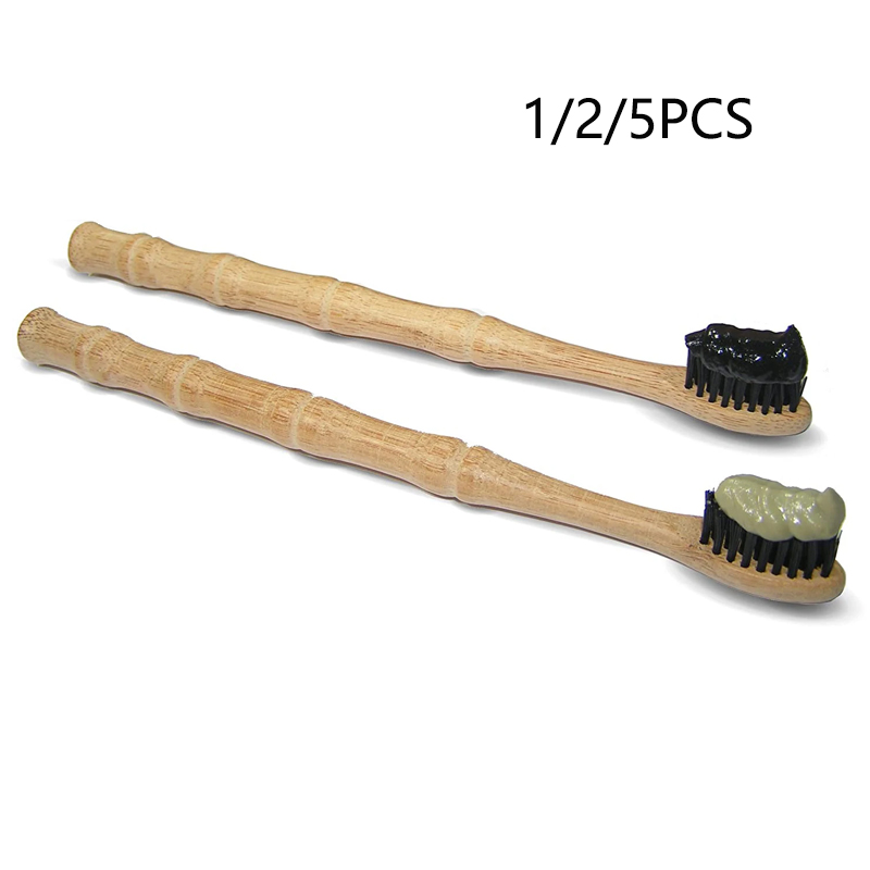 Bamboo Toothbrush - 1/2/5 قطعة الطبيعية القابلة للتحلل فرشاة