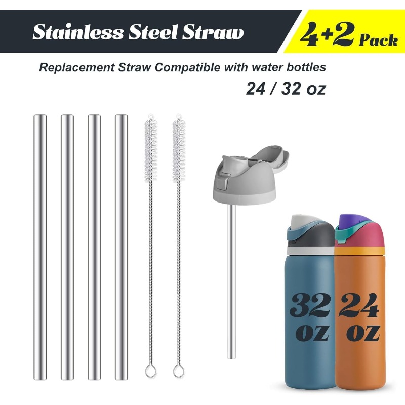 Reusable Straw - شفاطات معدنية بديلة لزجاجات مياه أووالا