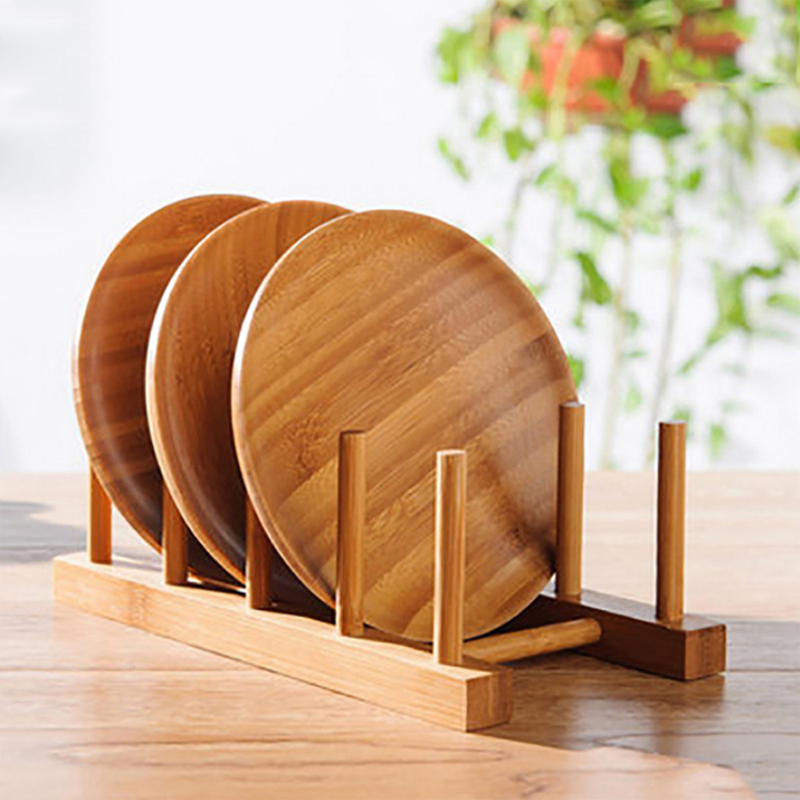 Bamboo Cutlery - المطبخ تجفيف رف طبق غطاء وعاء