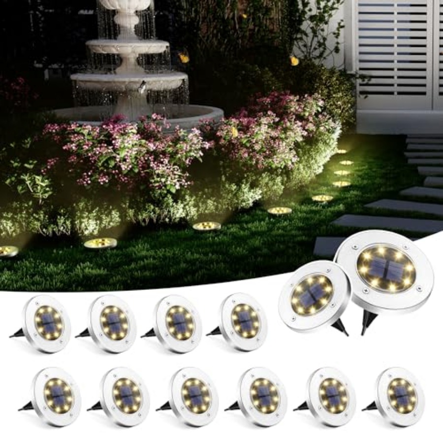 Solar Garden Light - أضواء أرضية تعمل بالطاقة الشمسية، إضاءة