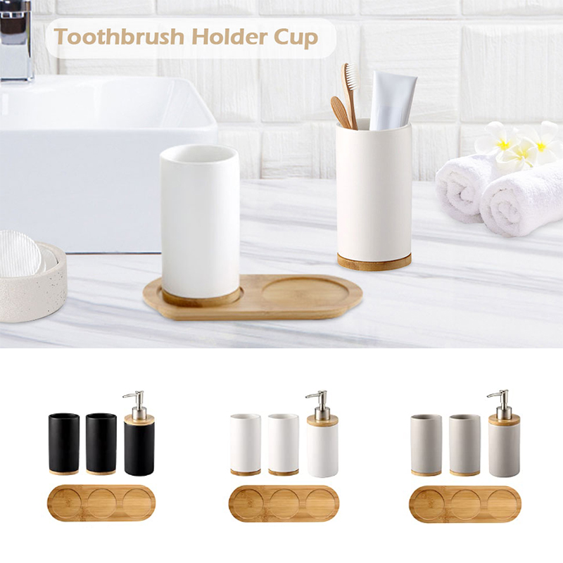 Bamboo Toothbrush - السيراميك الحمام مجموعة غرامة السيراميك كوب