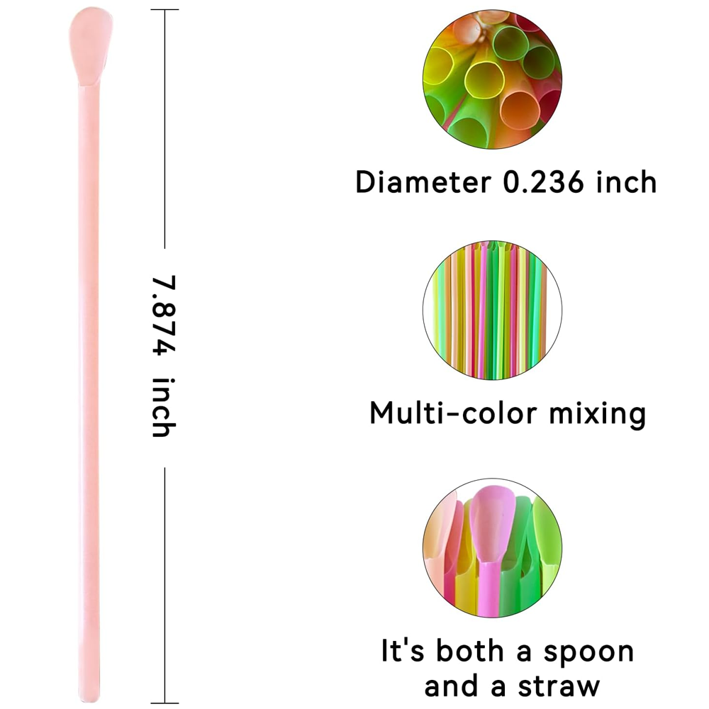 100-2000 قطعة من ملاعق وعصي ال - مراجعة Reusable Straw وسعره