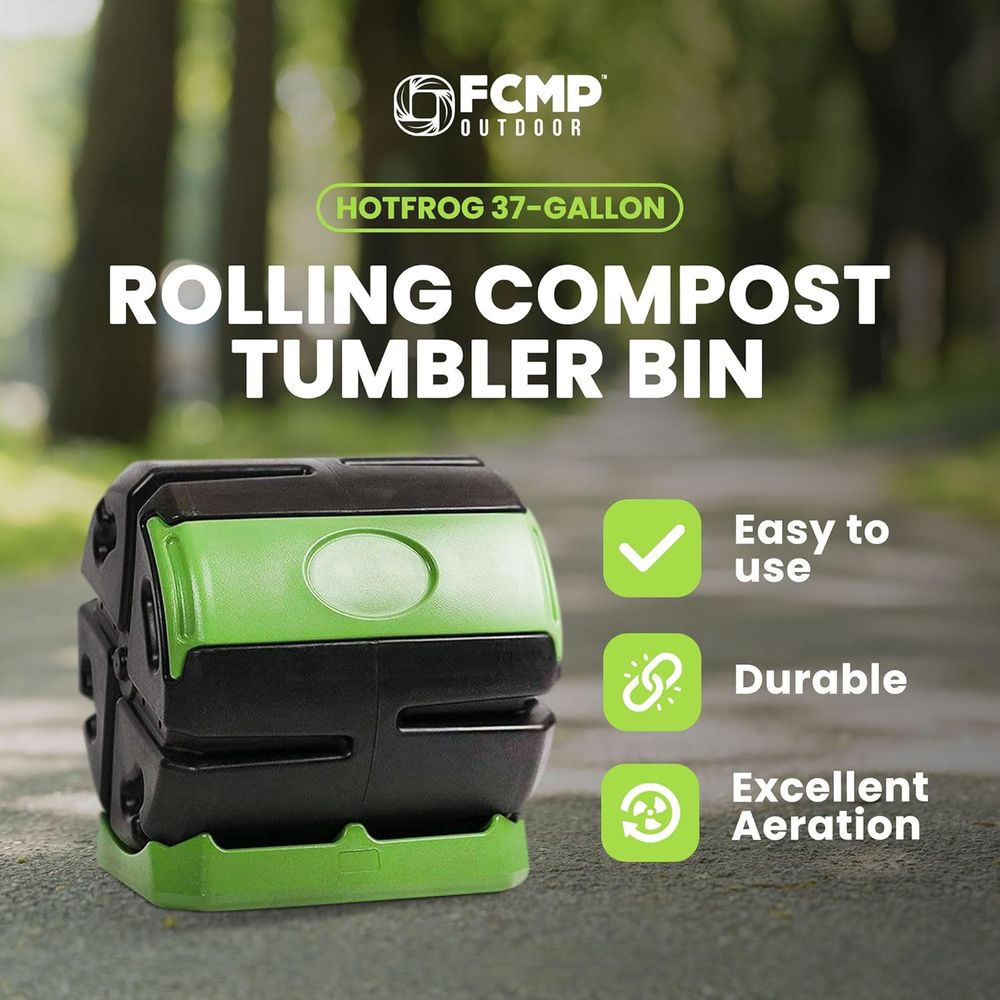 صندوق سماد دوار خارجي أحادي ال - مراجعة Compost Bin وسعره