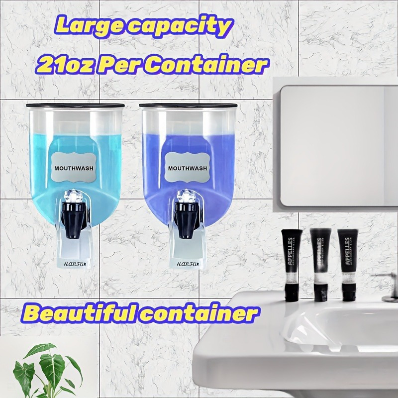قطعتان من موزع غسول الفم سعة 6 - مراجعة Reusable Bottle وسعره