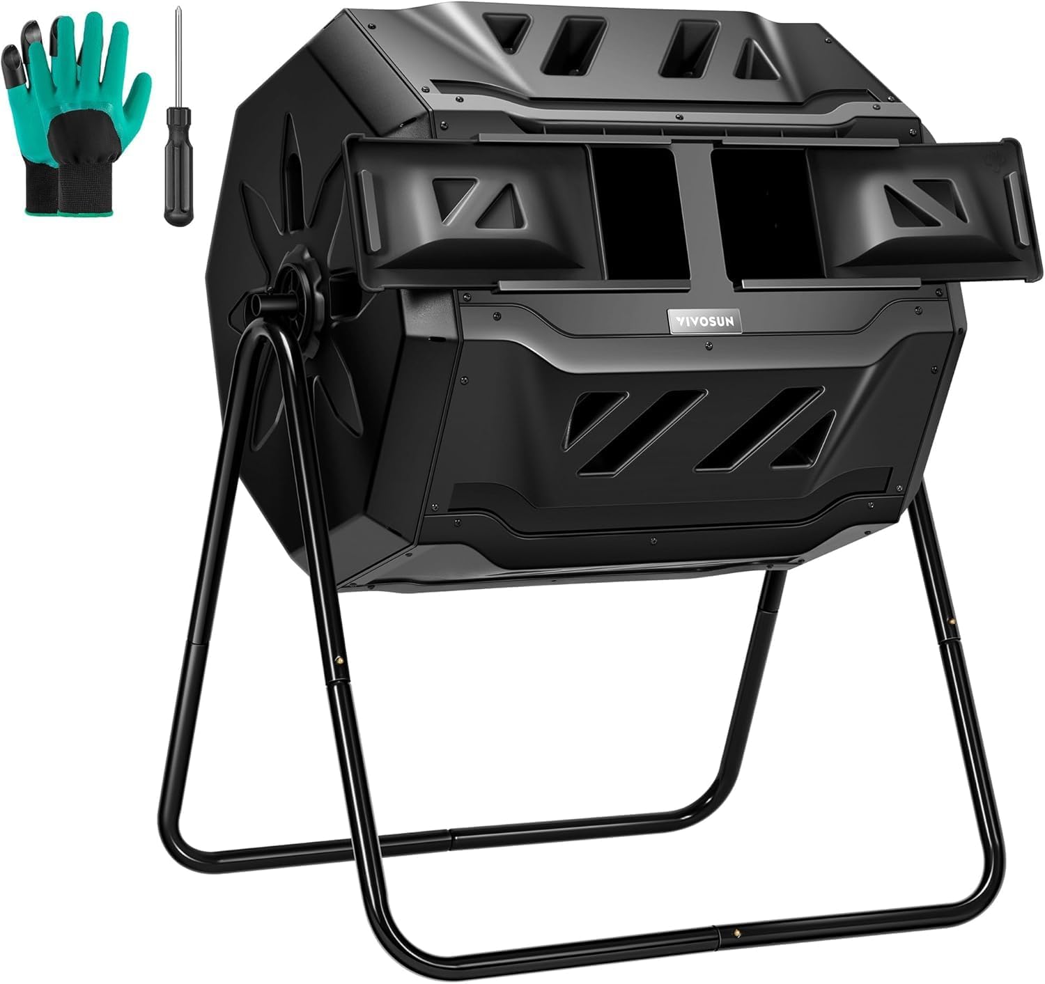 صندوق سماد دوار مزدوج من VIVOS - مراجعة Compost Bin وسعره