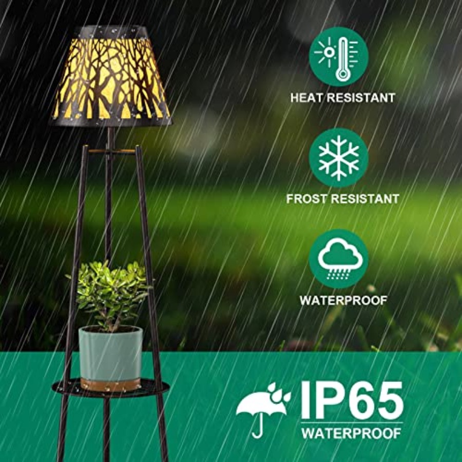 مصباح أرضي شمسي خارجي مع حامل  - مراجعة Solar Garden Light وسعره