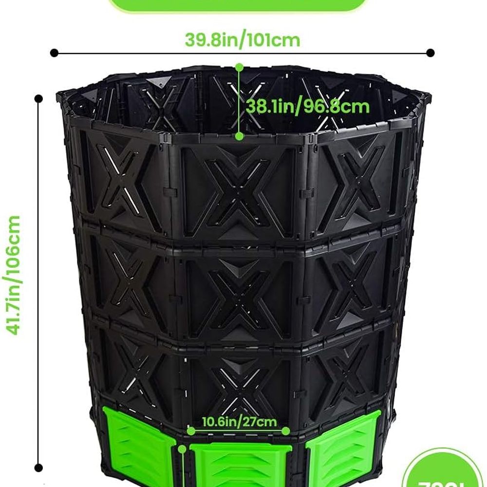 صندوق سماد كبير XXL خارجي - 72 - مراجعة Compost Bin وسعره