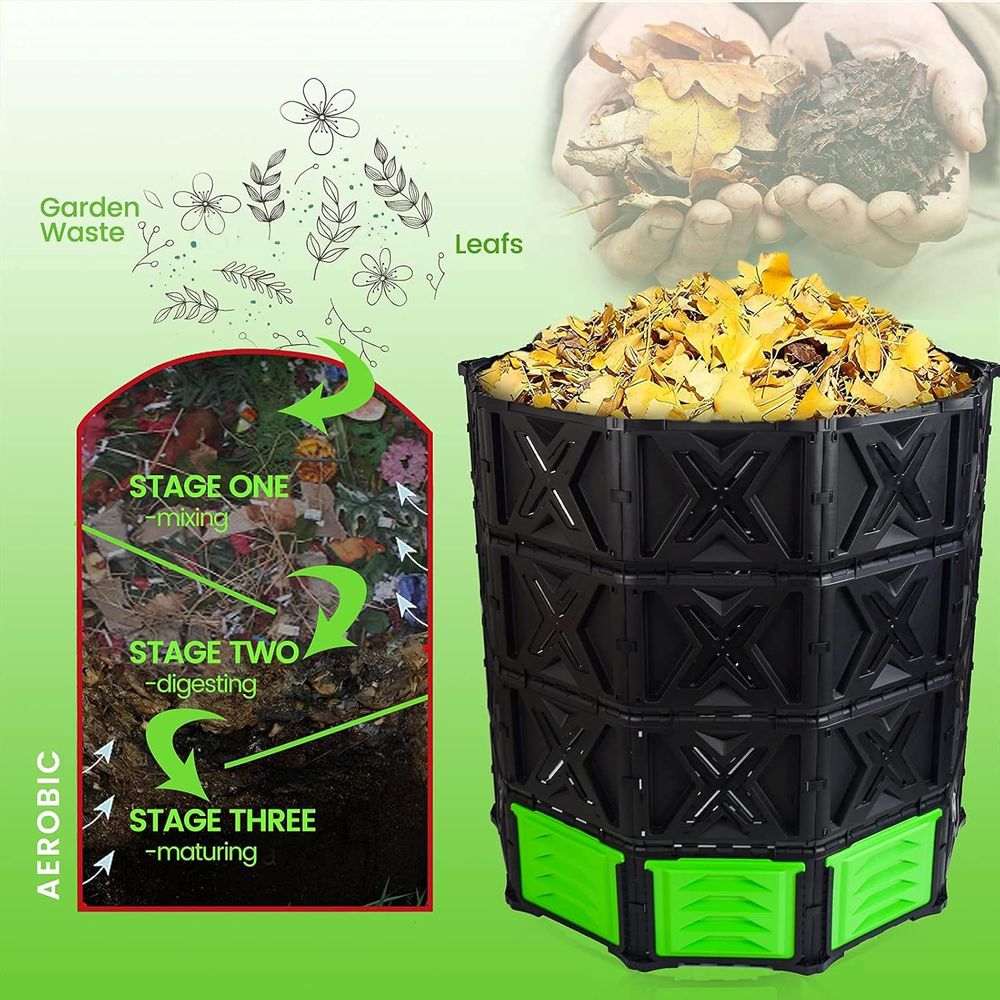 صندوق سماد كبير XXL خارجي - 72 - مراجعة Compost Bin وسعره