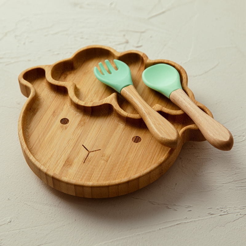4 قطعة أدوات المائدة للأطفال ش - مراجعة Bamboo Cutlery وسعره