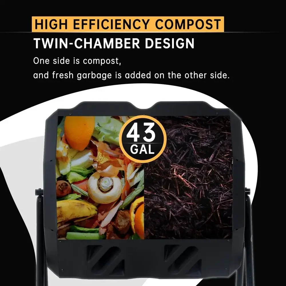 حاوية سماد دوارة خارجية بسعة 4 - مراجعة Compost Bin وسعره