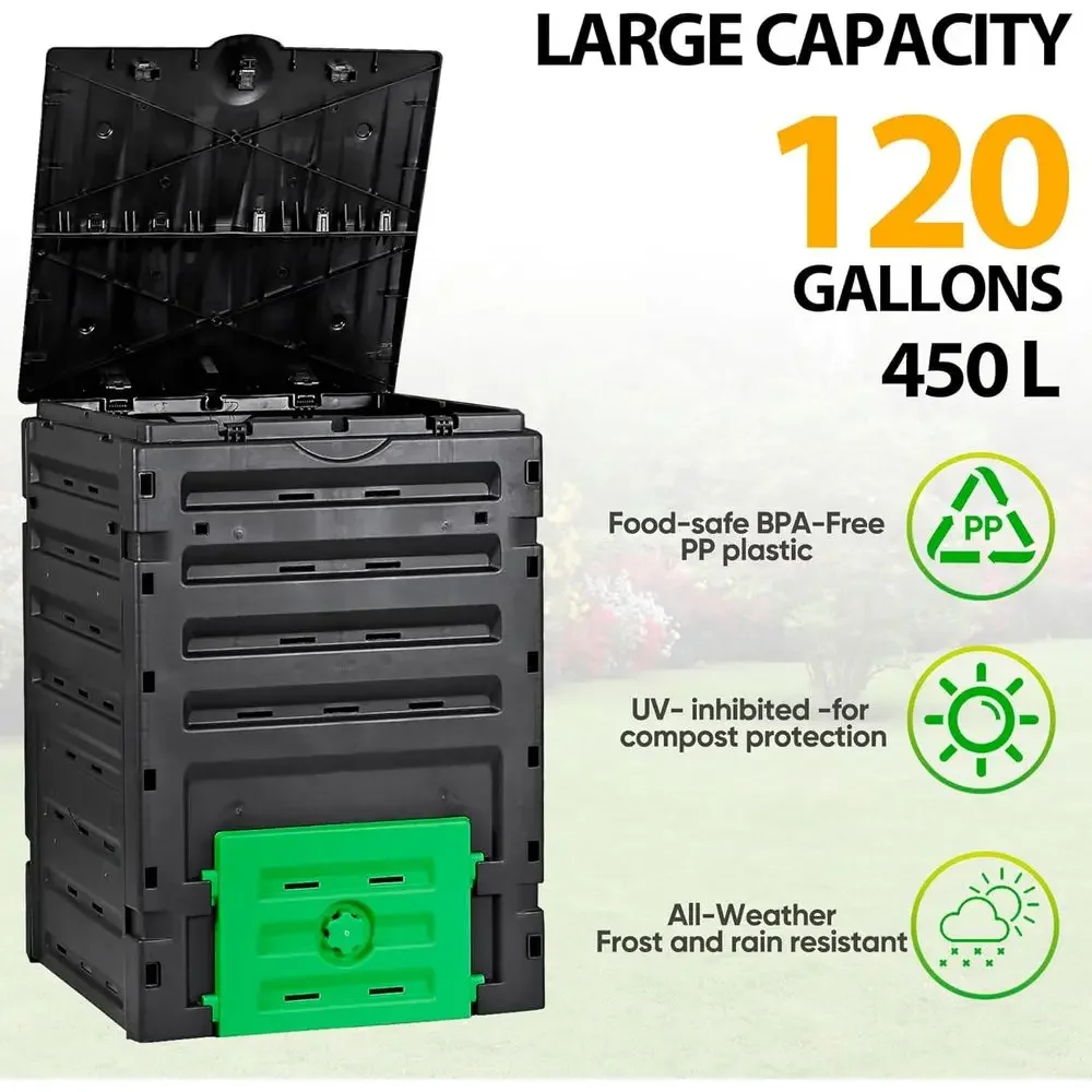 صندوق سماد للحدائق بسعة 120 جا - مراجعة Compost Bin وسعره