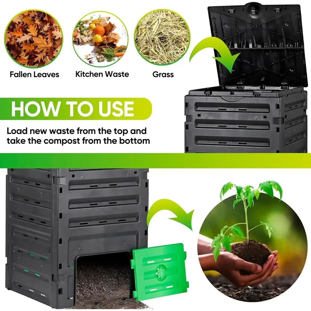 صندوق سماد للحدائق بسعة 120 جا - مراجعة Compost Bin وسعره