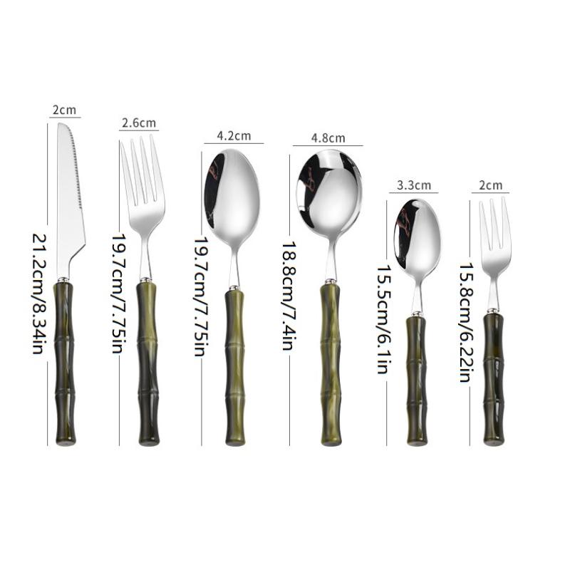 أدوات مائدة من الفولاذ المقاوم - مراجعة Bamboo Cutlery وسعره